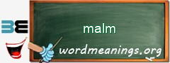 WordMeaning blackboard for malm